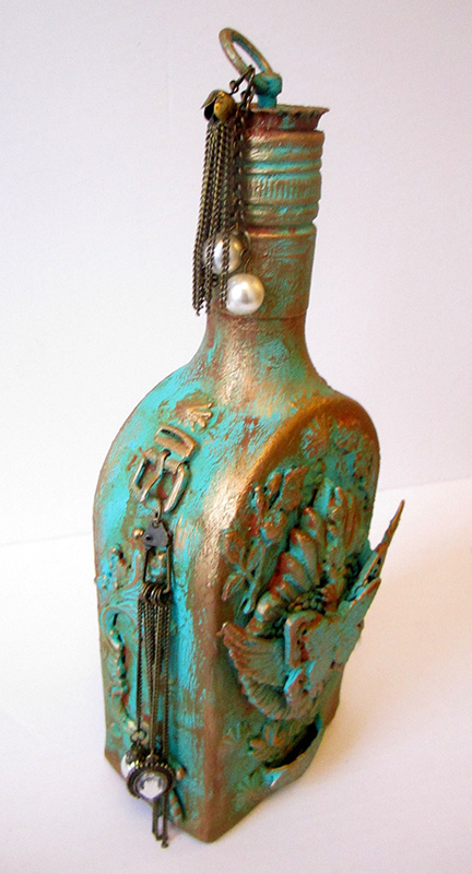 mixed- media-altered-bottle